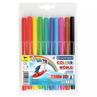 Popisovač Centropen 7550/10 10 barev válcový hrot 1mm Popisovač Centropen 7550/10 10 barev válcový hrot 1mm