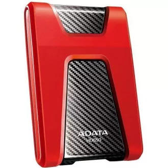 ADATA Externí HDD 2TB USB 3.1 DashDrive Durable HD650, červený (gumový, nárazu odolný)