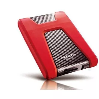 ADATA Externí HDD 2TB USB 3.1 DashDrive Durable HD650, červený (gumový, nárazu odolný)