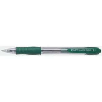 Kuličkové pero Pilot super grip 0,7mm zelené tělo čiré / náplň 2110 Kuličkové pero Pilot super grip 0,7mm zelené tělo čiré / náplň 2110