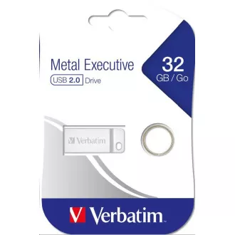 VERBATIM Flash Disk 32GB Metal Executive, USB 2.0, stříbná