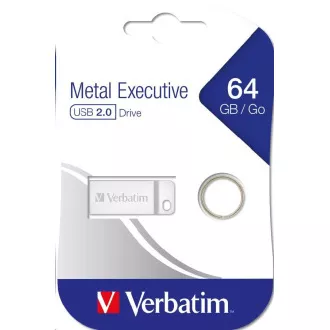 VERBATIM Flash Disk 64GB Metal Executive, USB 2.0, stříbrná VERBATIM Flash Disk 64GB Metal Executive, USB 2.0, stříbrná