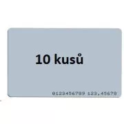 ISO karta 10-pack, RFID 125kHz EM4200, RO, vytisknuté číslo tagu na kartě