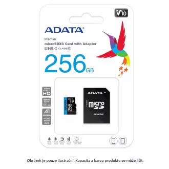 ADATA MicroSDXC karta 64GB Premier UHS-I Class 10 + SD adaptér ADATA MicroSDXC karta 64GB Premier UHS-I Class 10 + SD adaptér
