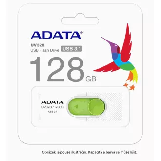 ADATA Flash Disk 64GB USB 3.1 Dash Drive UV320, Black/Blue