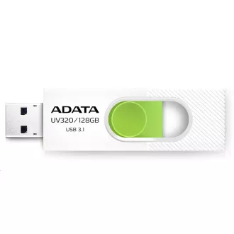 ADATA Flash Disk 64GB UV320, USB 3.1 Dash Drive, bílá/zelená ADATA Flash Disk 64GB UV320, USB 3.1 Dash Drive, bílá/zelená