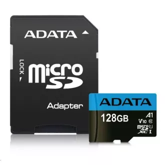 ADATA MicroSDXC karta 128GB Premier UHS-I Class 10 + adaptér ADATA MicroSDXC karta 128GB Premier UHS-I Class 10 + adaptér