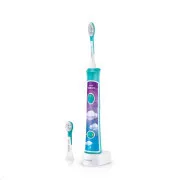 Philips HX6322/04 Sonicare for Kids, zubní kartáček, pro děti, 62000 kmitů/min, 2 režimy čištění, Bluetooth, aqua