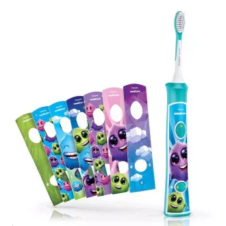 Philips HX6322/04 Sonicare for Kids, zubní kartáček, pro děti, 62000 kmitů/min, 2 režimy čištění, Bluetooth, aqua Philips HX6322/04 Sonicare for Kids, zubní kartáček, pro děti, 62000 kmitů/min, 2 režimy čištění, Bluetooth, aqua