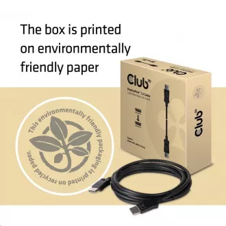 Club3D Kabel certifikovaný DisplayPort 1.2, 4K60Hz UHD (M/M), 3m, 30 AWG Club3D Kabel certifikovaný DisplayPort 1.2, 4K60Hz UHD (M/M), 3m, 30 AWG