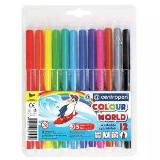 Popisovač Centropen 7550/12 12 barev válcový hrot 1mm Popisovač Centropen 7550/12 12 barev válcový hrot 1mm
