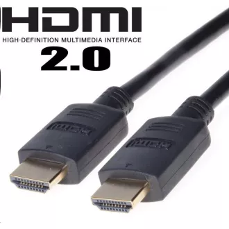 PremiumCord HDMI 2.0 High Speed + Ethernet kabel, zlacené konektory, 3m PremiumCord HDMI 2.0 High Speed + Ethernet kabel, zlacené konektory, 3m