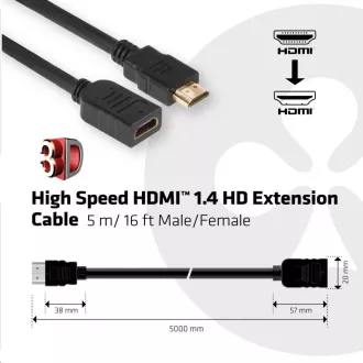 Club3D Kabel prodlužovací HDMI 1.4, 5m Club3D Kabel prodlužovací HDMI 1.4, 5m