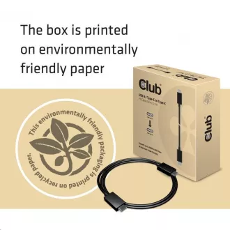 Club3D Kabel USB 3.1 typ C Gen2 4K60Hz UHD Power Delivery 100W, (M/M), 80cm Club3D Kabel USB 3.1 typ C Gen2 4K60Hz UHD Power Delivery 100W, (M/M), 80cm