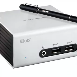 Club3D Dokovací stanice USB-A 8v1, 1xHDMI, 1xDVI, 4xUSB, 1xRJ45, 1x3.5mm, šedá
