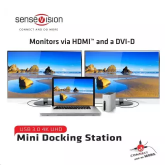 Club3D Dokovací stanice USB-A 8v1, 1xHDMI, 1xDVI, 4xUSB, 1xRJ45, 1x3.5mm, šedá