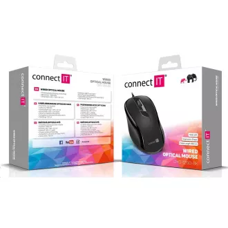 CONNECT IT Optická myš, USB, černá CONNECT IT Optická myš, USB, černá