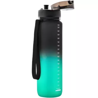 Tritanová sportovní láhev MTR, 1000 ml, Černo-zelená