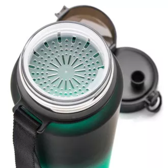 Tritanová sportovní láhev MTR, 1000 ml, Černo-zelená