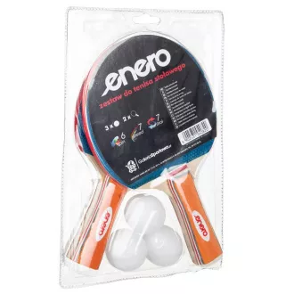 Sada na stolní tenis ENERO, 2 rakety + 3 míčky