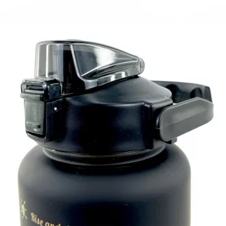 Motivační sportovní láhev 3v1, 2000 ml + 900 ml + 300 ml, Černá Motivační sportovní láhev 3v1, 2000 ml + 900 ml + 300 ml, Černá