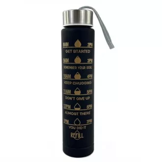 Motivační sportovní láhev 3v1, 2000 ml + 900 ml + 300 ml, Černá Motivační sportovní láhev 3v1, 2000 ml + 900 ml + 300 ml, Černá