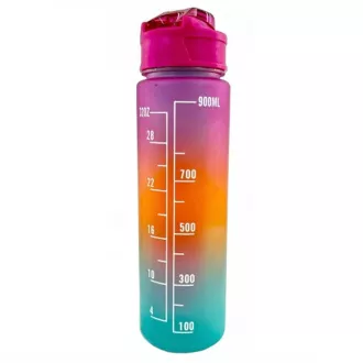 Motivační sportovní láhev 3v1, 2000 ml + 900 ml + 300 ml, Černá Motivační sportovní láhev 3v1, 2000 ml + 900 ml + 300 ml, Černá