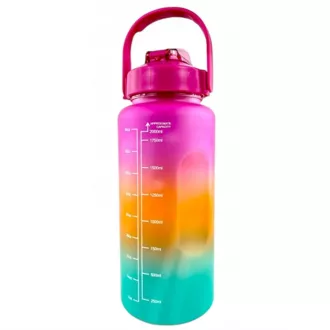 Motivační sportovní láhev 3v1, 2000 ml + 900 ml + 300 ml, Černá Motivační sportovní láhev 3v1, 2000 ml + 900 ml + 300 ml, Černá