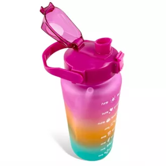 Motivační sportovní láhev 3v1, 2000 ml + 900 ml + 300 ml, Černá Motivační sportovní láhev 3v1, 2000 ml + 900 ml + 300 ml, Černá