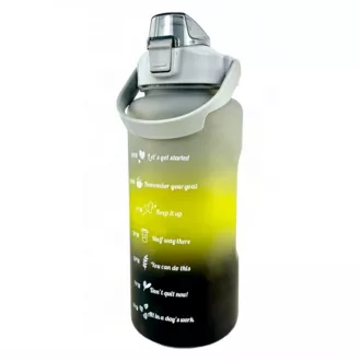 Motivační sportovní láhev 3v1, 2000 ml + 900 ml + 300 ml, Černá Motivační sportovní láhev 3v1, 2000 ml + 900 ml + 300 ml, Černá