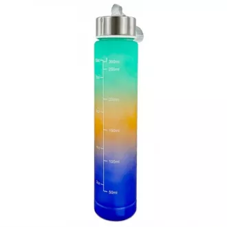 Motivační sportovní láhev 3v1, 2000 ml + 900 ml + 300 ml, Černá Motivační sportovní láhev 3v1, 2000 ml + 900 ml + 300 ml, Černá