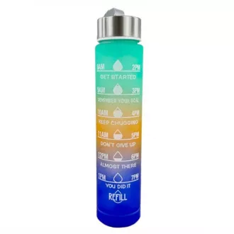 Motivační sportovní láhev 3v1, 2000 ml + 900 ml + 300 ml, Černá Motivační sportovní láhev 3v1, 2000 ml + 900 ml + 300 ml, Černá