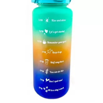 Motivační sportovní láhev 3v1, 2000 ml + 900 ml + 300 ml, Černá Motivační sportovní láhev 3v1, 2000 ml + 900 ml + 300 ml, Černá