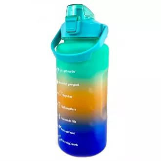 Motivační sportovní láhev 3v1, 2000 ml + 900 ml + 300 ml, Černá Motivační sportovní láhev 3v1, 2000 ml + 900 ml + 300 ml, Černá