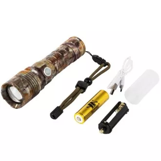 Taktická svítilna Bailong ZOOM CREE LED, camo Taktická svítilna Bailong ZOOM CREE LED, camo