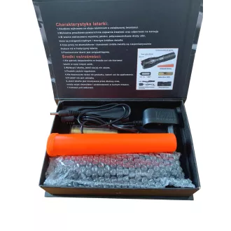 Svítilna Bailong BL-8668, LED typu CREE XM-L T6 + výstražná násada Svítilna Bailong BL-8668, LED typu CREE XM-L T6 + výstražná násada