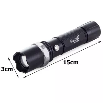 Svítilna Bailong BL-8626, LED typu CREE XPE + výstražná násada