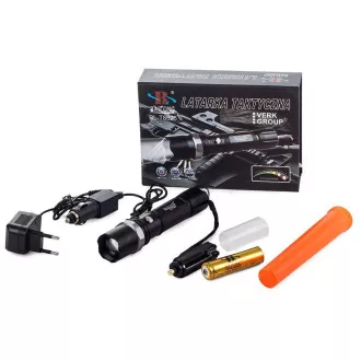 Svítilna Bailong BL-8626, LED typu CREE XPE + výstražná násada
