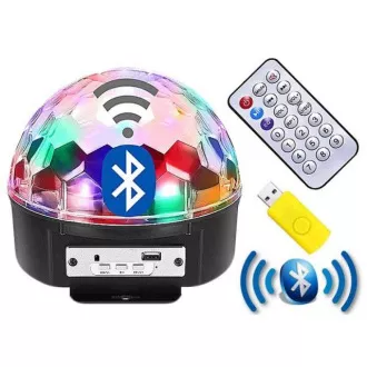 Diskotéková svíticí Bluetooth USB koule + dálkový ovladač Diskotéková svíticí Bluetooth USB koule + dálkový ovladač