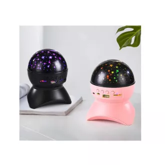 Noční LED projektor hvězd s USB, Černá