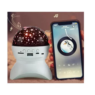 Noční LED projektor hvězd s USB, Černá