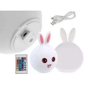 Dětská noční LED lampička KRÁLÍČEK + RGB ovladač Dětská noční LED lampička KRÁLÍČEK + RGB ovladač