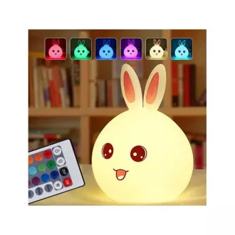 Dětská noční LED lampička KRÁLÍČEK + RGB ovladač Dětská noční LED lampička KRÁLÍČEK + RGB ovladač