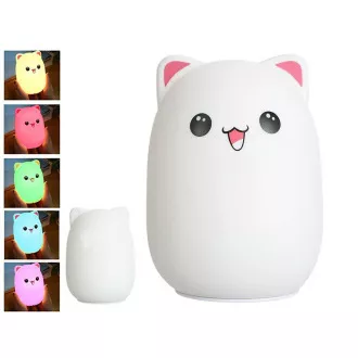 Dětská noční LED lampička KOČKA RGB + USB kabel Dětská noční LED lampička KOČKA RGB + USB kabel