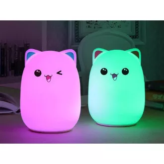 Dětská noční LED lampička KOČKA RGB + USB kabel Dětská noční LED lampička KOČKA RGB + USB kabel