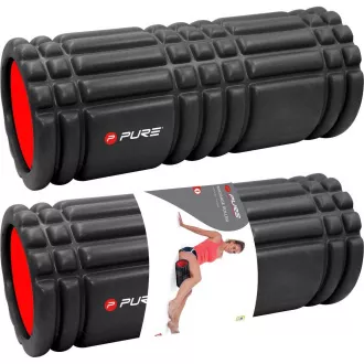 Fitness masážní válec PURE 2 IMPROVE 33x15 cm, Černá