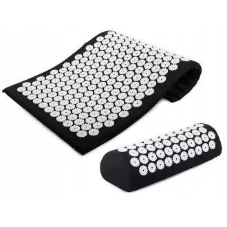 Akupresurní PREMIUM podložka na cvičení s polštářkem 67x42x2 cm, Černá Akupresurní PREMIUM podložka na cvičení s polštářkem 67x42x2 cm, Černá