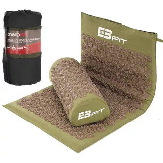 Akupresurní PREMIUM podložka na cvičení s polštářkem 67x42x2 cm, Maskáč khaki Akupresurní PREMIUM podložka na cvičení s polštářkem 67x42x2 cm, Maskáč khaki
