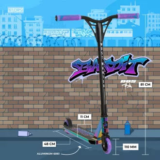Freestyle koloběžka Story Bandit DOS Stunt, Neon