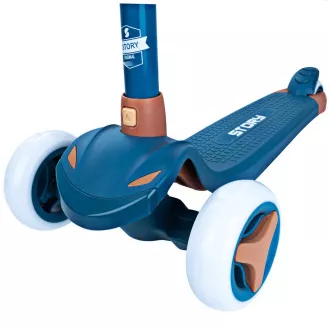 Dětská tříkolová koloběžka Story Mini Friends s LED kolečky scooter , modrá Dětská tříkolová koloběžka Story Mini Friends s LED kolečky scooter , modrá